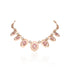 Pink Floral Kundan Style Enamel Oval 925 Silver Necklace for Women