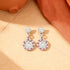 Pink Halo Sparkle 925 Sterling Silver Dangle Earrings for Women