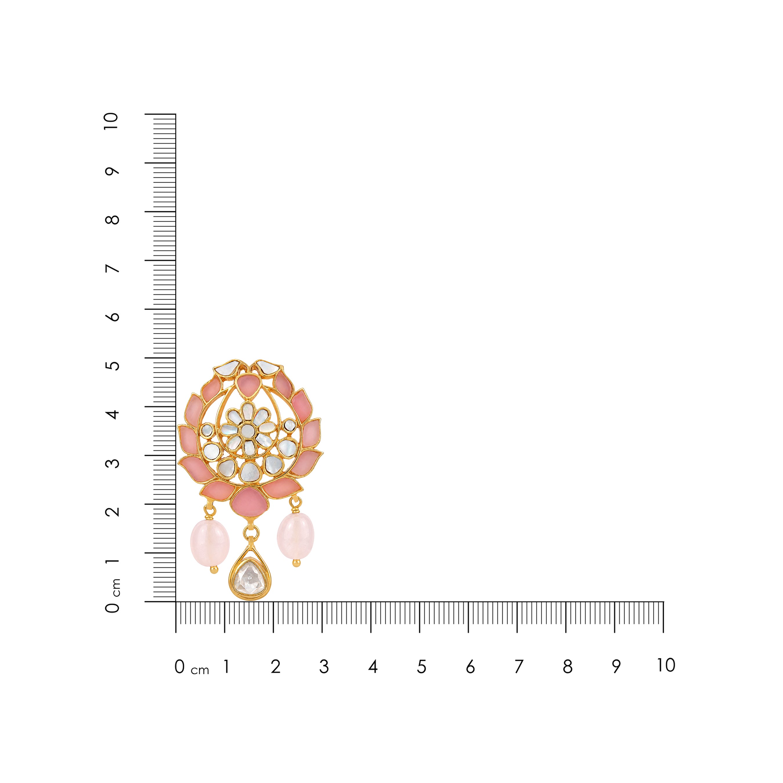Pink Lotus Bloom 925 Sterling Silver Luxury Earrings