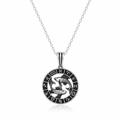 Pisces Zodiac Silver Rakhi Pendant