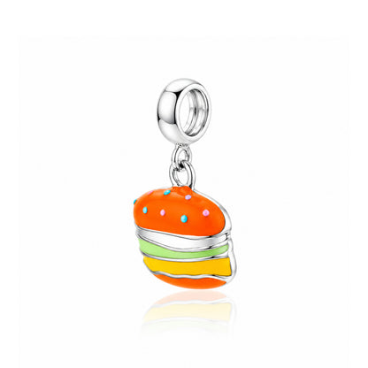 Playful Burger Delight 925 Sterling Silver SignaturePendant