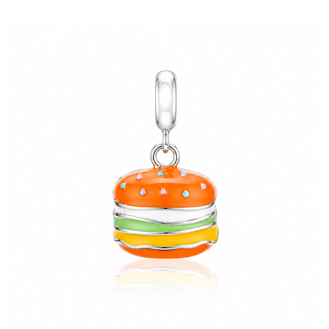 Playful Burger Delight 925 Sterling Silver SignaturePendant