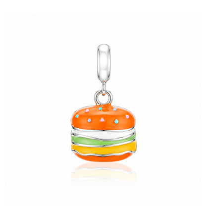 Playful Burger Delight 925 Sterling Silver SignaturePendant