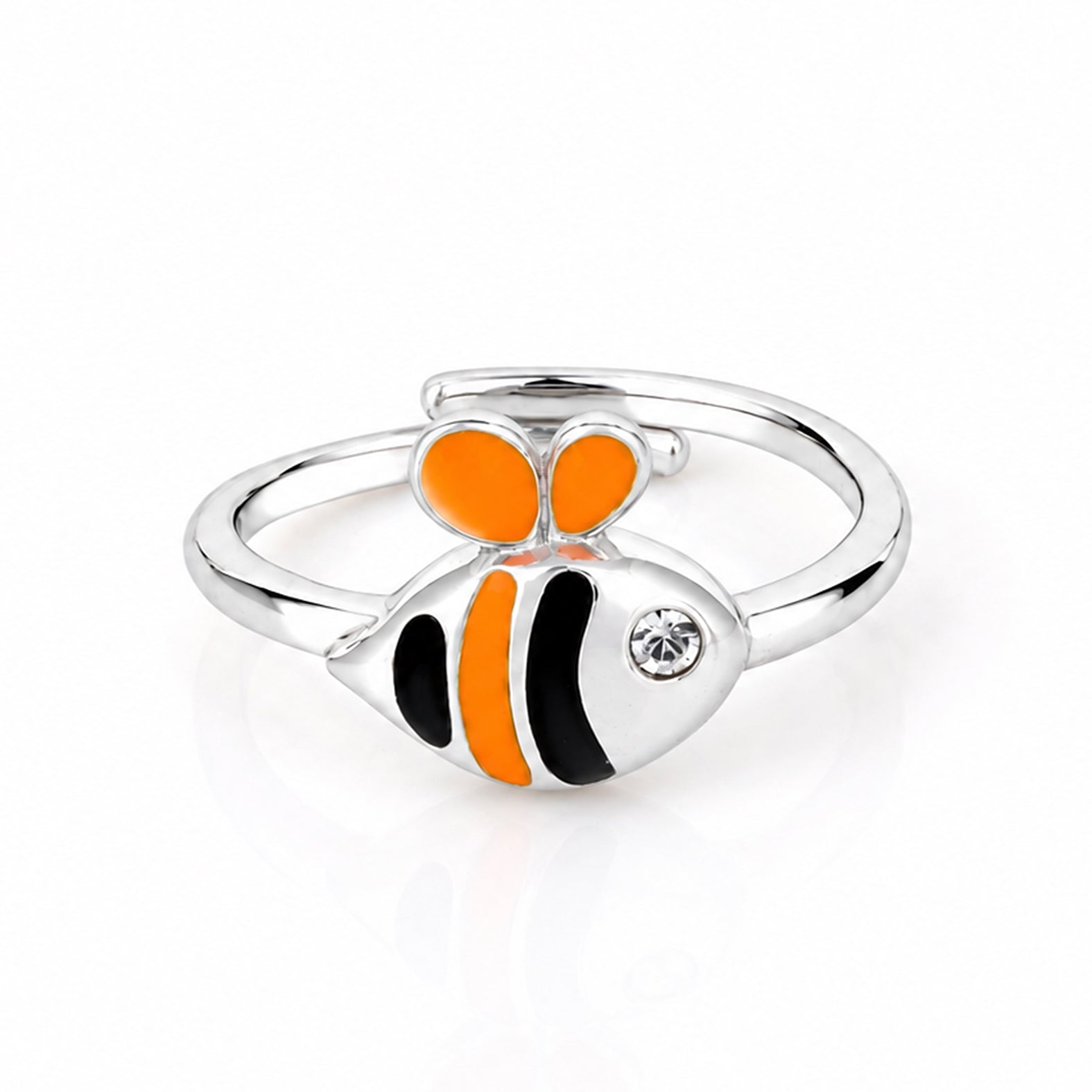 Playful Marine Fish Beauty 925 Sterling Silver Ring for Baby