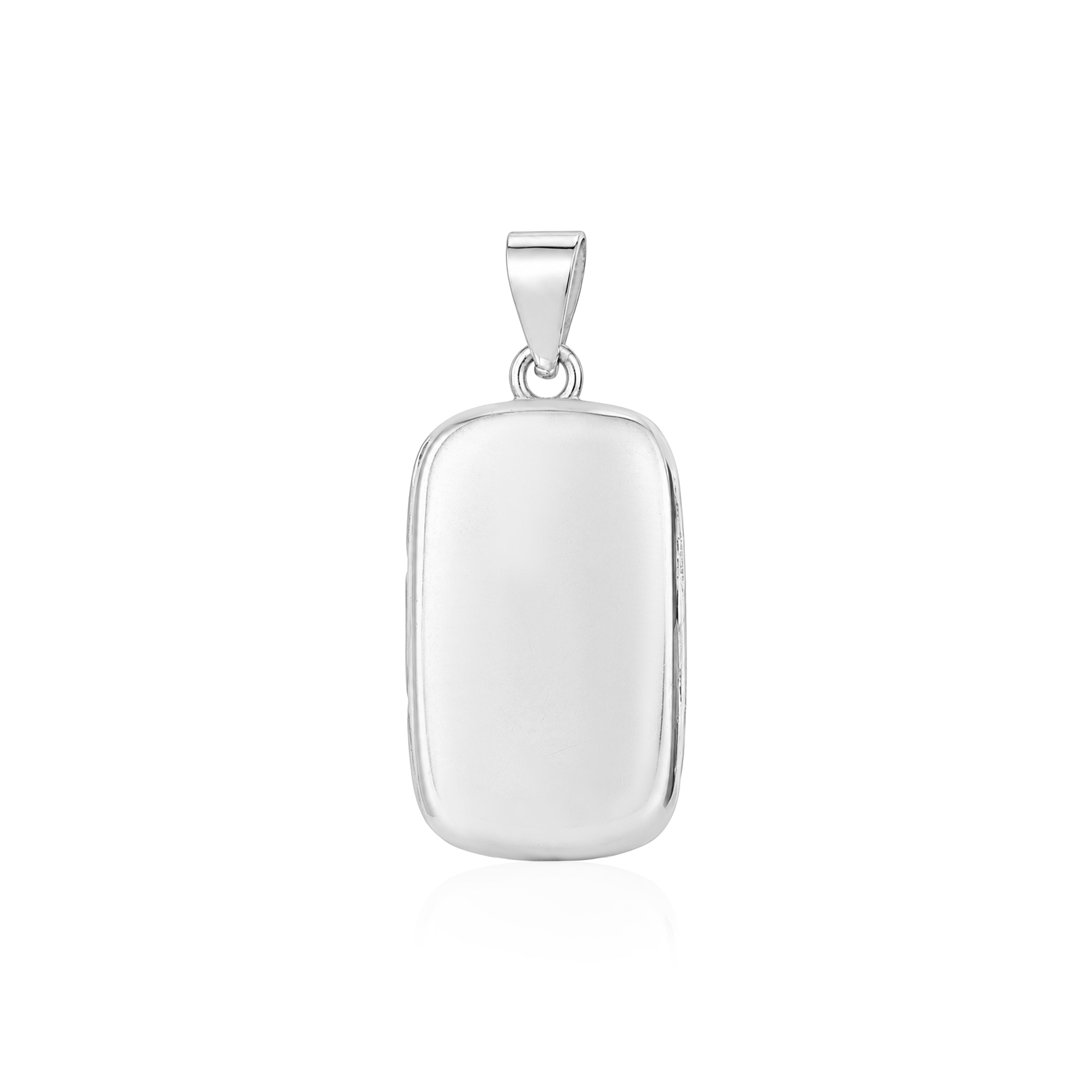 Polished Sterling SilverRectangular Locket Pendant