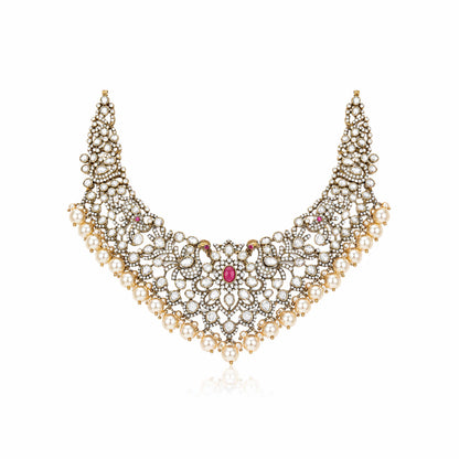 Polki Mirage Sterling Silver Necklace