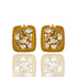 Polki Golden Plated Silver Stud Earring