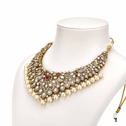 Polki Mirage Sterling Silver Necklace