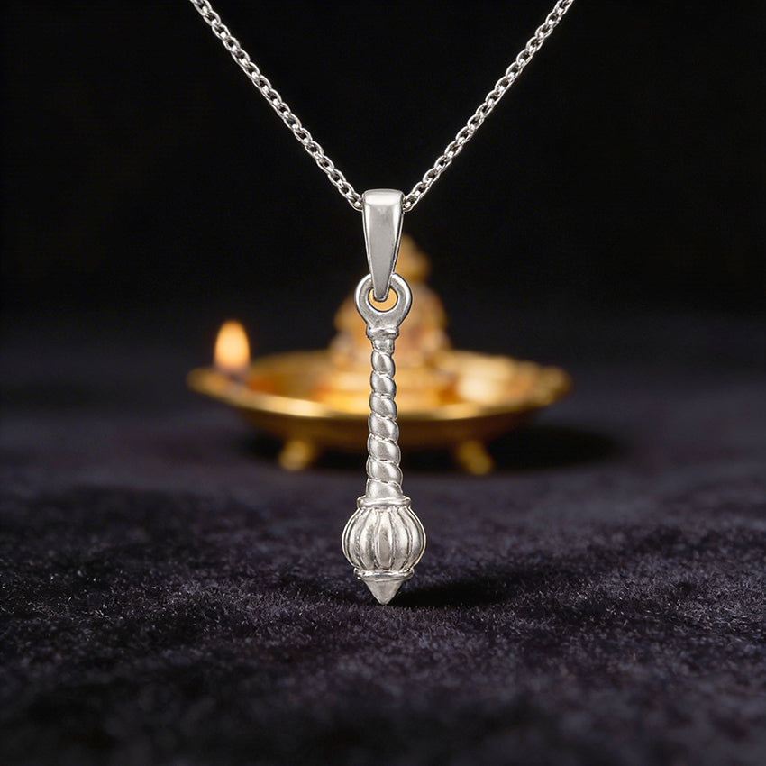 Powerful Gada Charm 925 Sterling Silver Pendant for Men