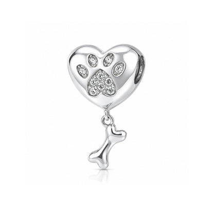 Precious Paws 925 Sterling Silver Heart Pendant
