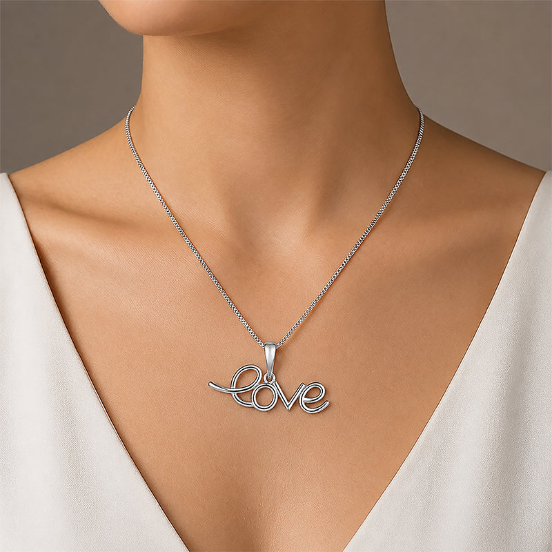 Pure Love 925 Sterling Silver Charm Pendant
