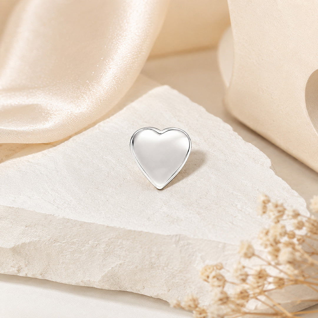 Pure Heart Glow 925 Sterling Silver Premium Nose Pin