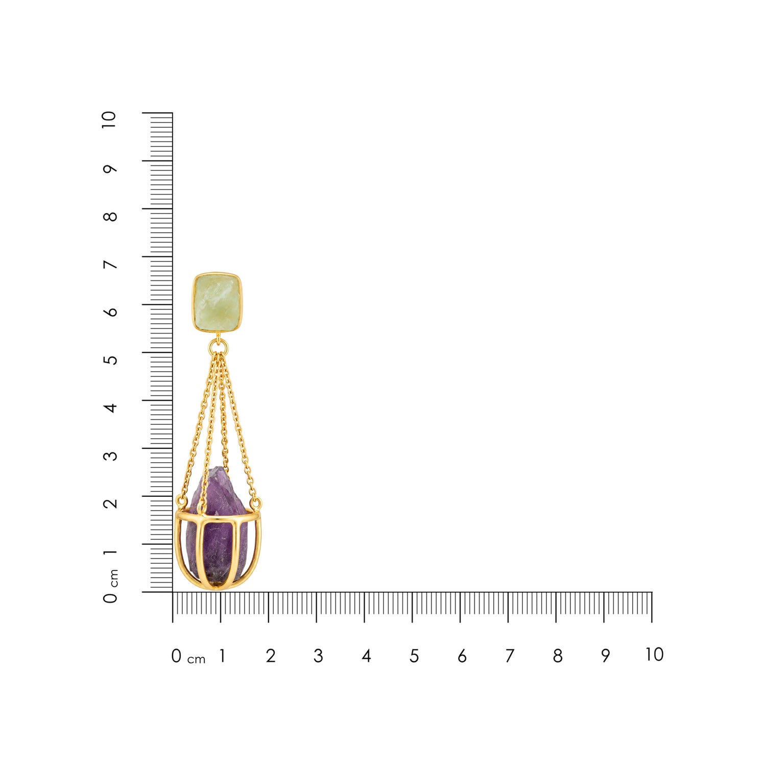 Purple Crystal Dangle 925 Sterling Silver Earrings