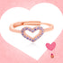 
Purple Desire 925 Rose Gold Heart Ring 
