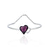 Purple Heart Stone Silver Kada
