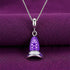 Purple Magic 925 Sterling Silver Witch Hat Pendant