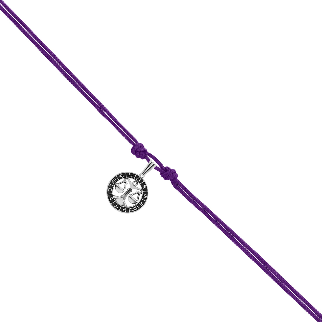 Equilibrium Libras 925 Rhodium Plated Oxidised Pendant
