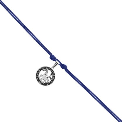 Steadfast 925 Rhodium Plated Capricorn Zodiac Oxidised Pendant