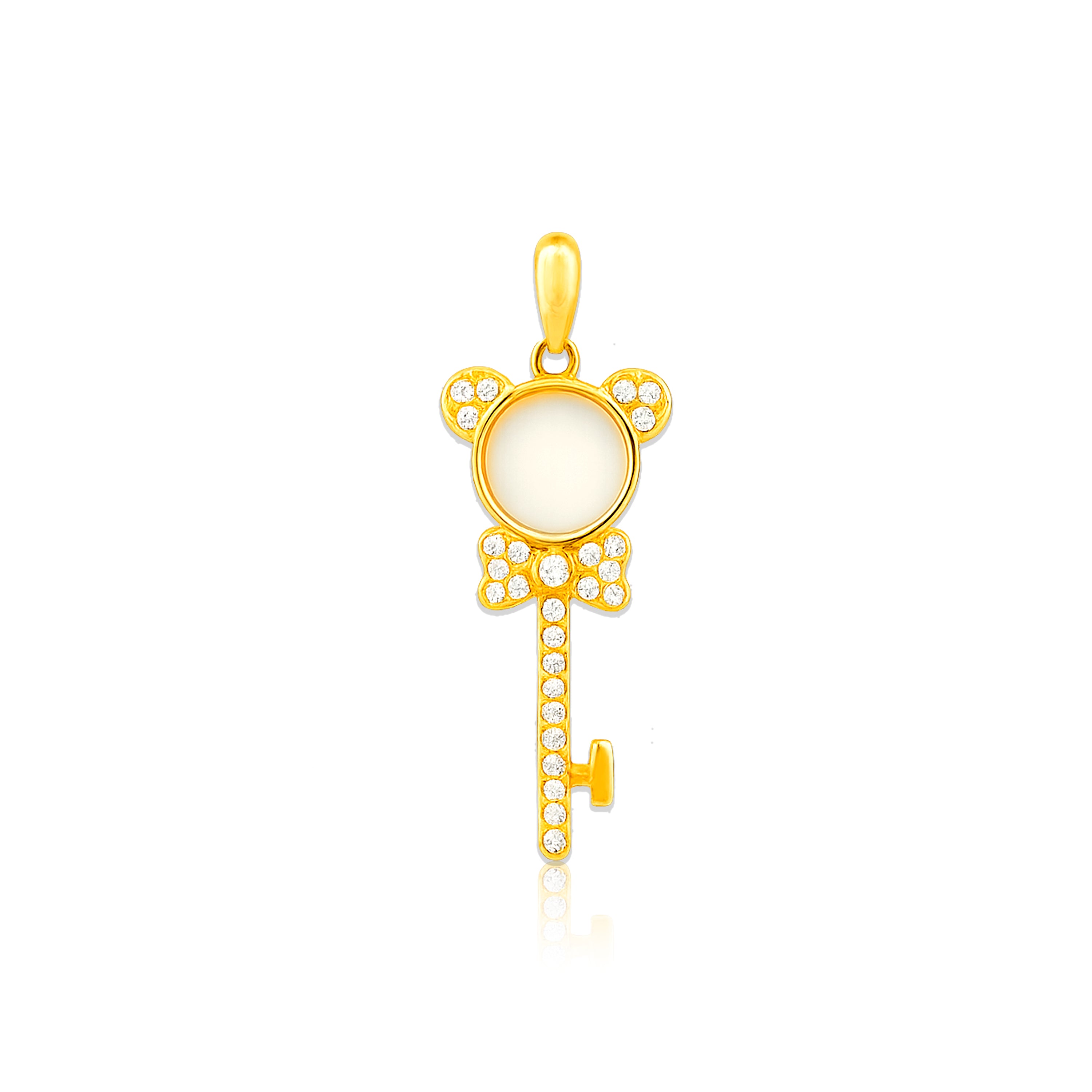 Radiant Mickey 925 Sterling Silver Pendant for Women