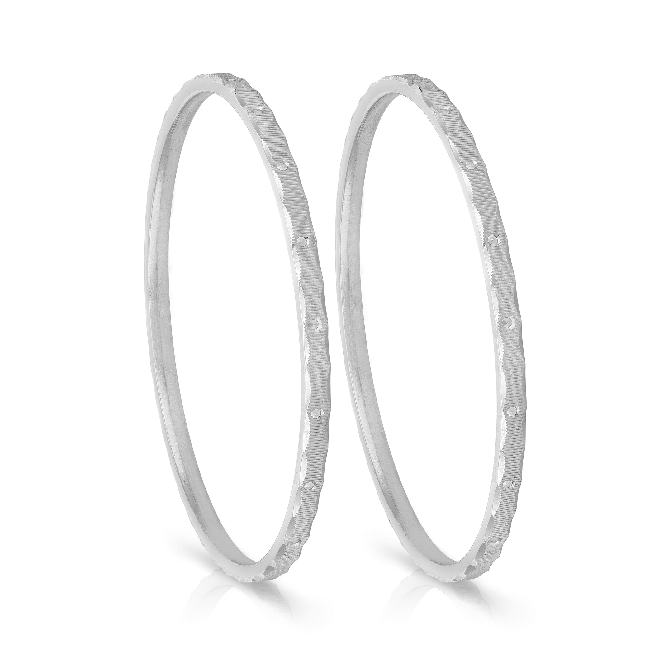 Radiance Wavy Edge 925 Sterling Silver Bangle for Baby
