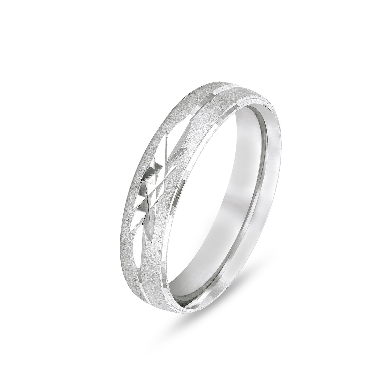 Radiant Beveled Edge Starburst 925 Sterling Silver Ring for Men