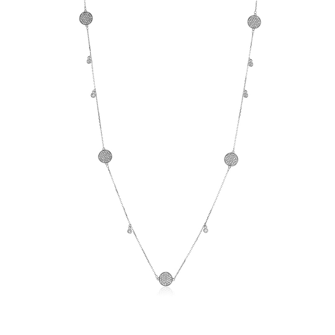 Radiant Droplet Charm 925 Sterling Silver Chain Pendant  for Women