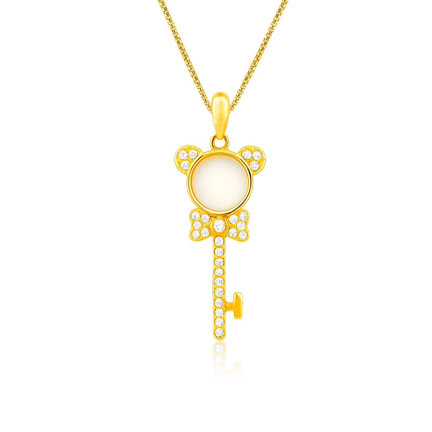 Radiant Mickey 925 Sterling Silver Pendant for Women