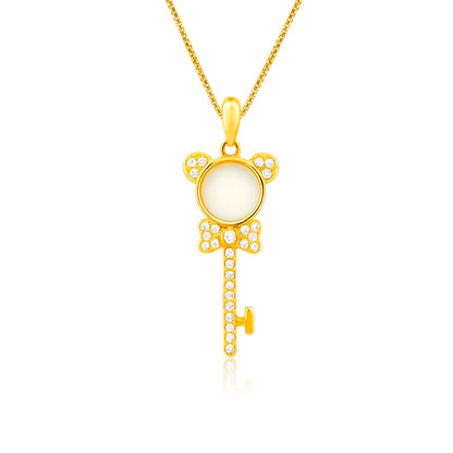 Radiant Mickey 925 Sterling Silver Pendant for Women