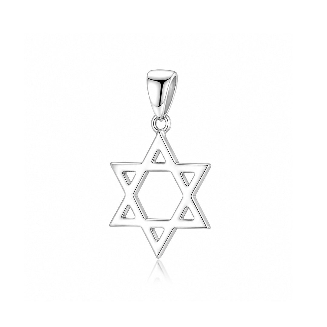 Radiant Six Point Star 925 Sterling Silver Pendant
