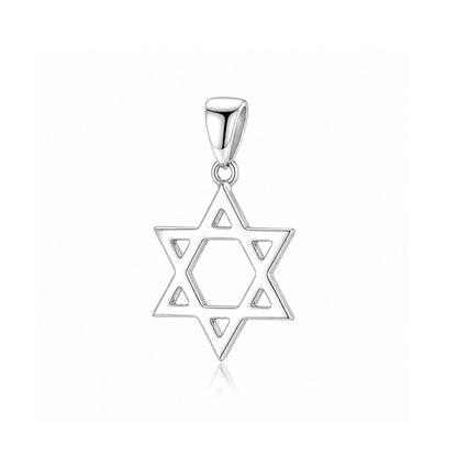 Radiant Six Point Star 925 Sterling Silver Pendant