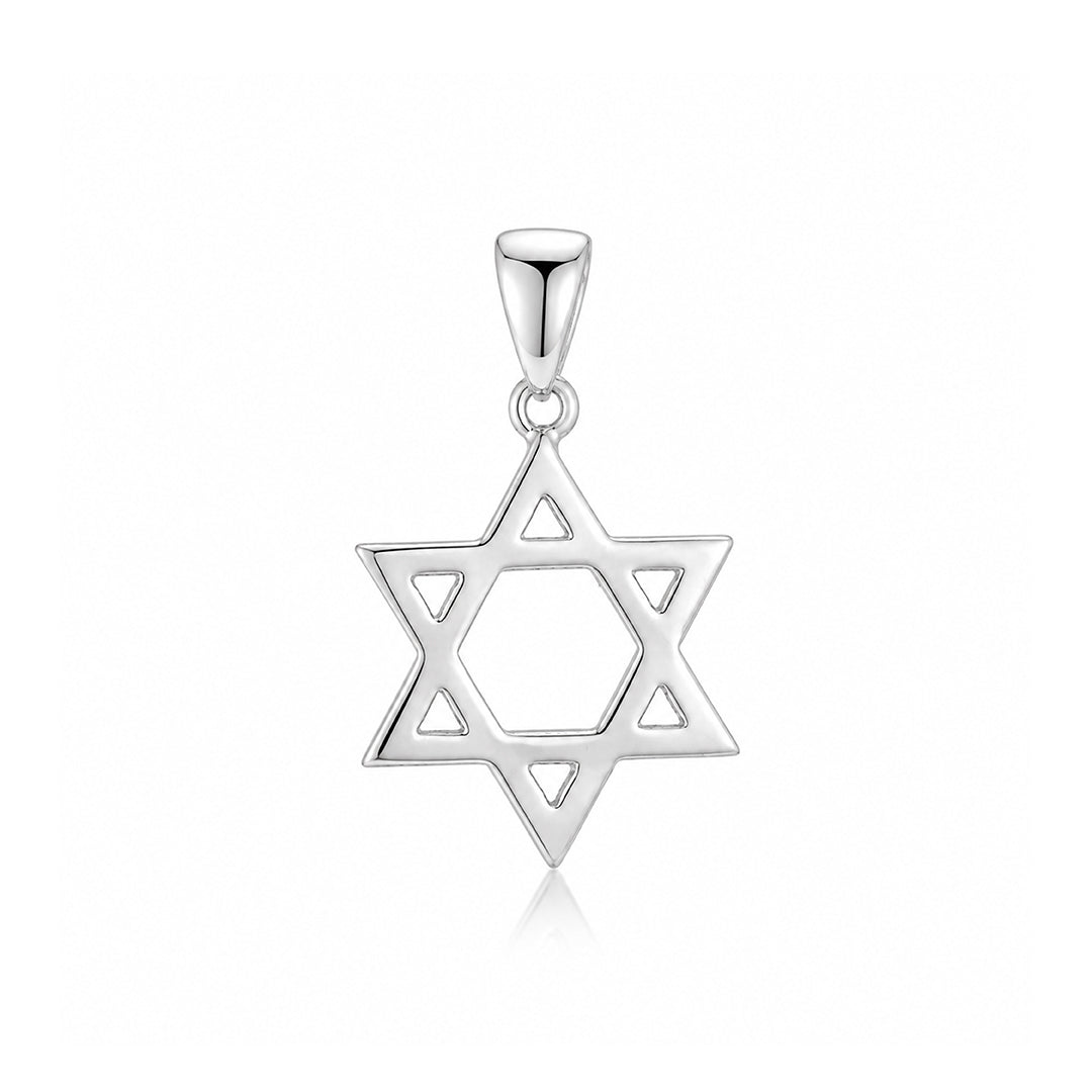 Radiant Six Point Star 925 Sterling Silver Pendant