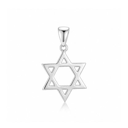Radiant Six Point Star 925 Sterling Silver Pendant