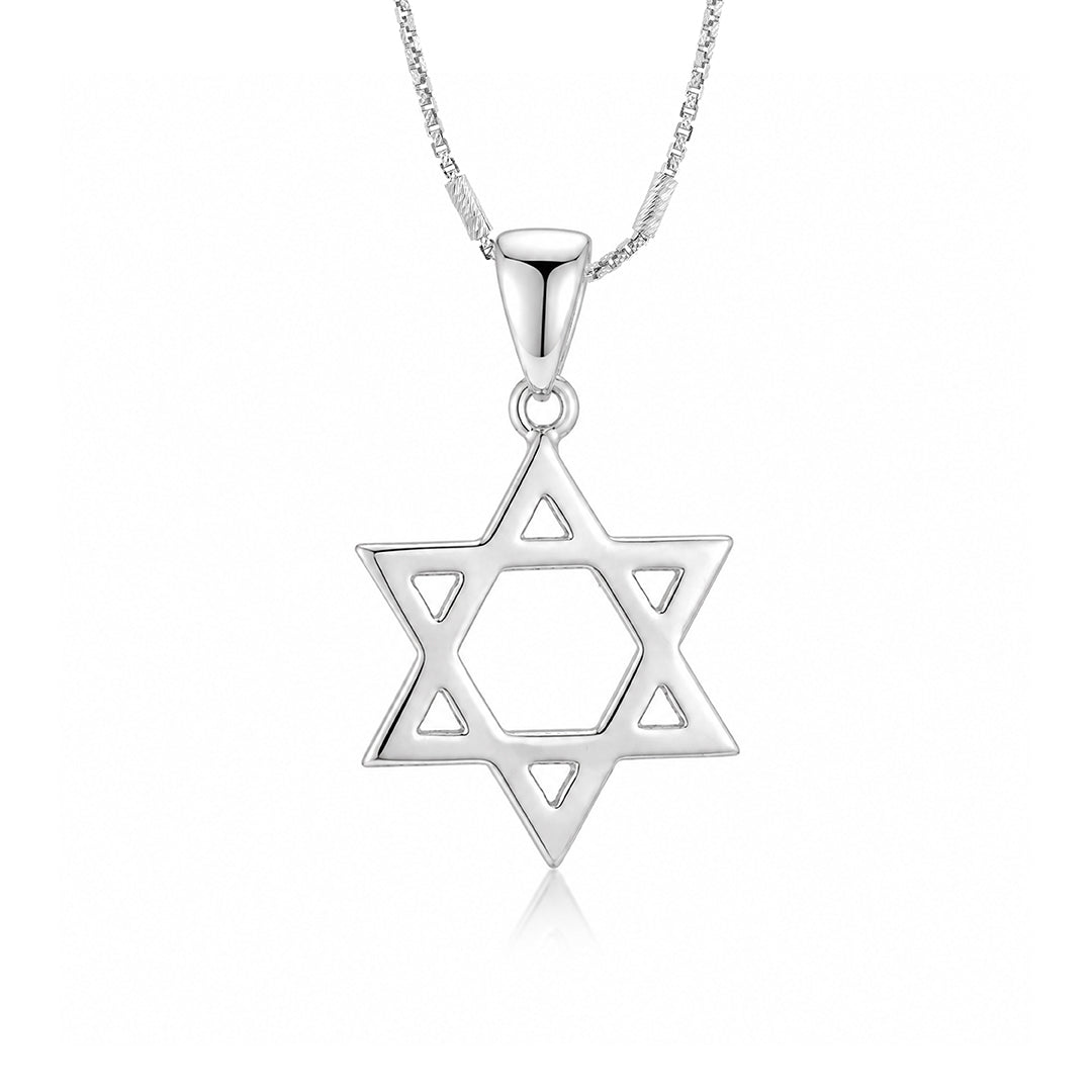 Radiant Six Point Star 925 Sterling Silver Pendant