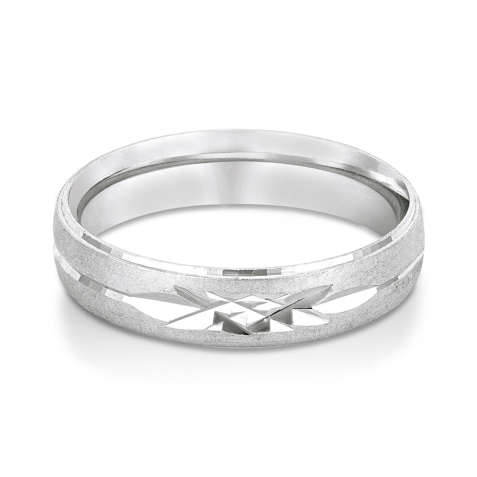 Radiant Beveled Edge Starburst 925 Sterling Silver Ring for Men