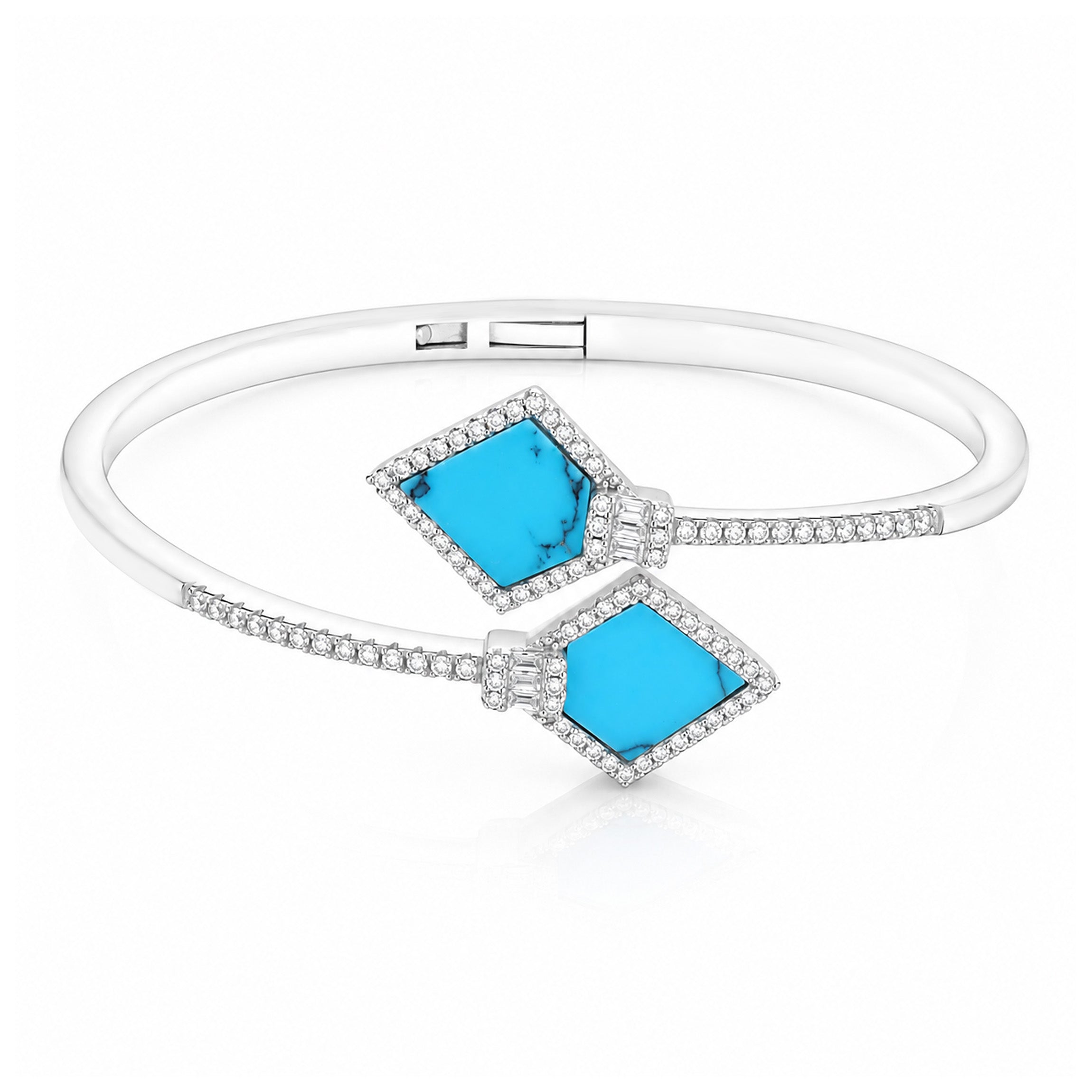 Radiant Blue Kite 925 Sterling Silver Kada for Women