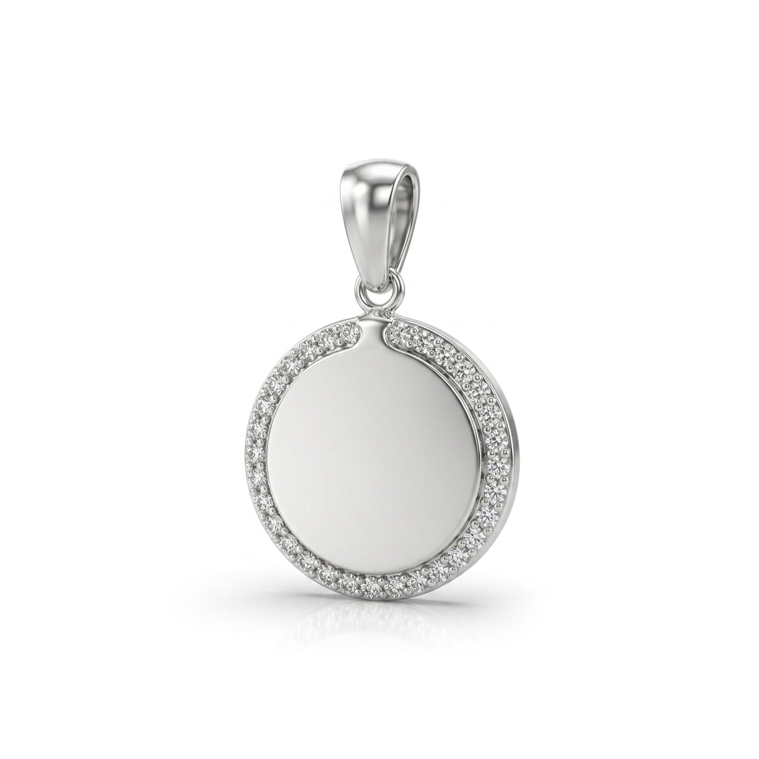 Radiant Circle Halo 925 Sterling Silver Pendant