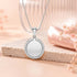 Radiant Circle Halo 925 Sterling Silver Pendant