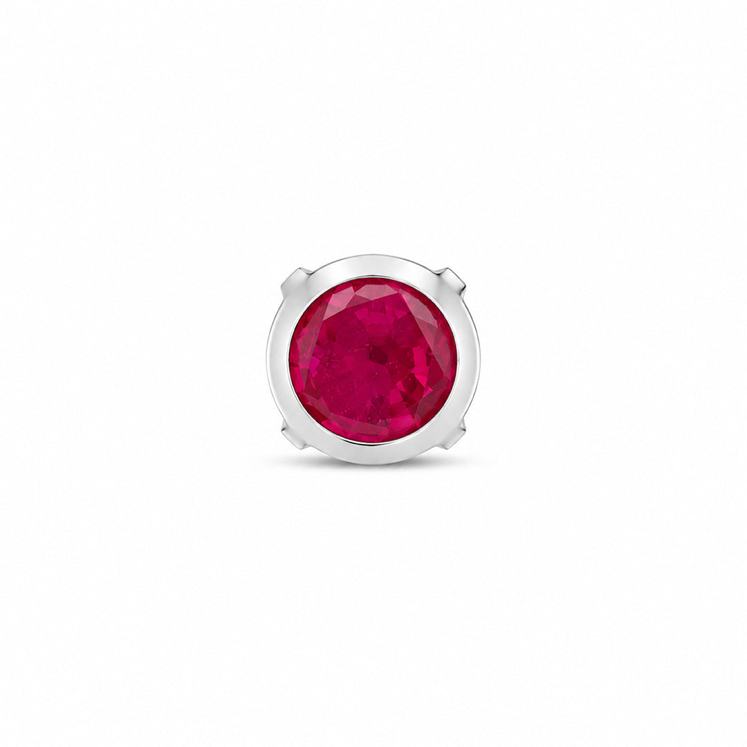 Radiant Crimson Charm 925 Sterling Silver Luxury Nosepin