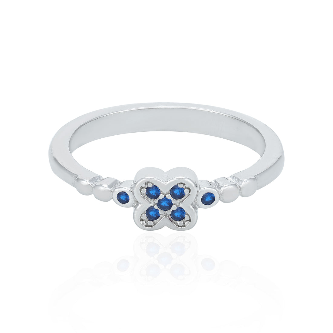 Radiant Four Leaf Clover 925 Sterling Silver Ring for Women
