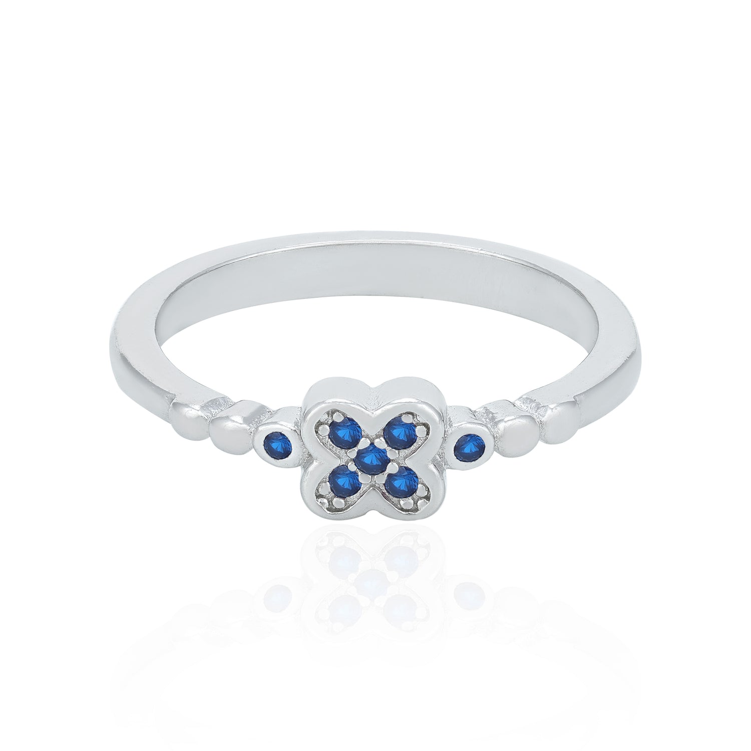 Radiant Four Leaf Clover 925 Sterling Silver Ring for Women