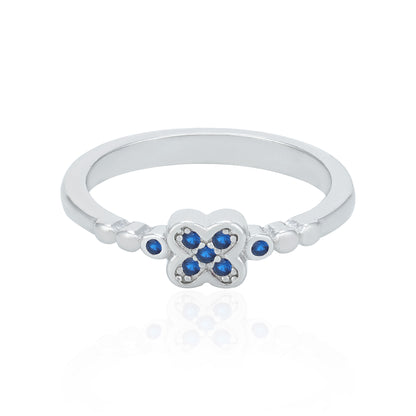 Radiant Four Leaf Clover 925 Sterling Silver Ring for Women