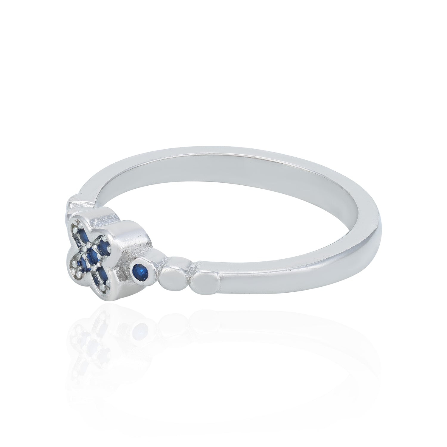 Radiant Four Leaf Clover 925 Sterling Silver Ring for Women