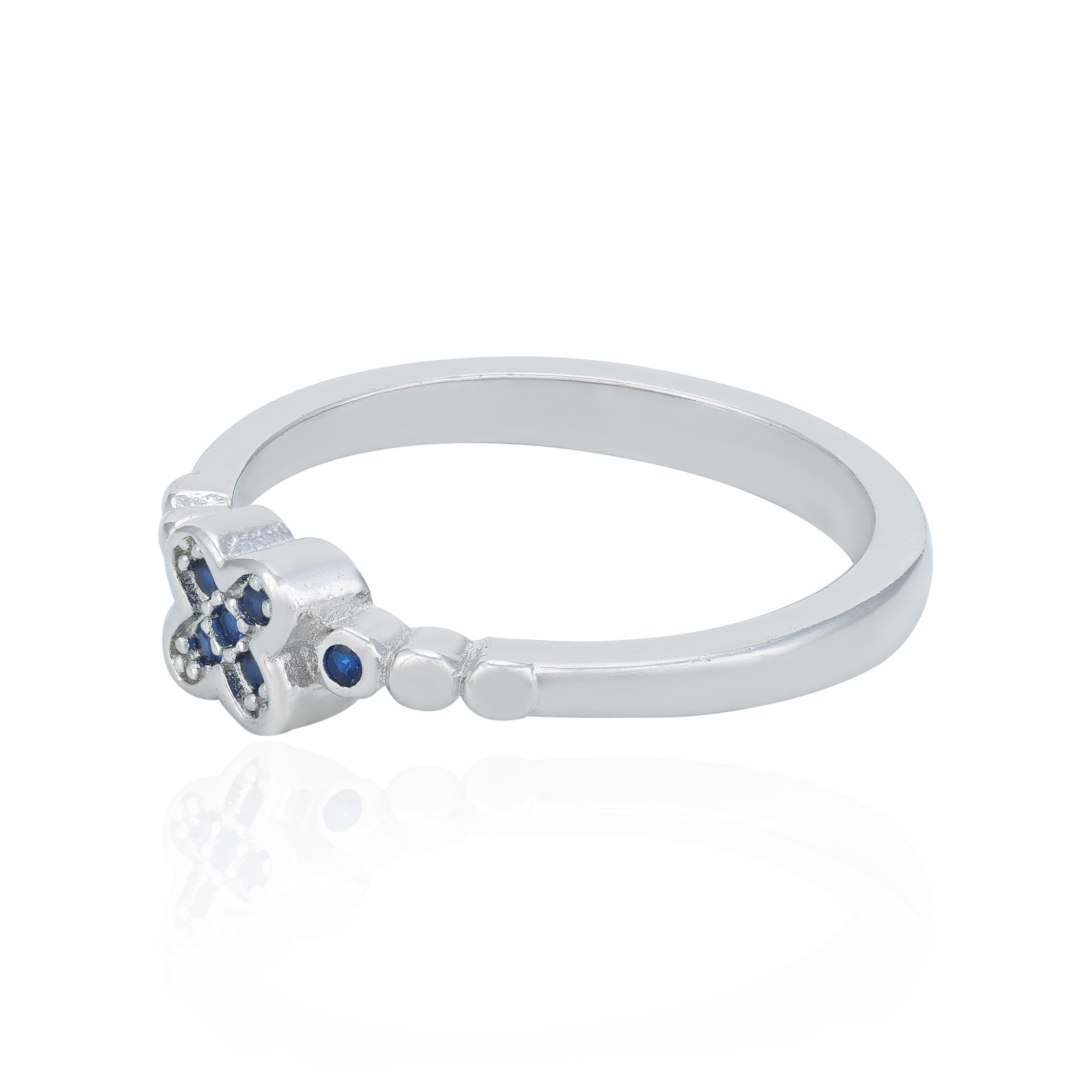 Radiant Four Leaf Clover 925 Sterling Silver Ring for Women