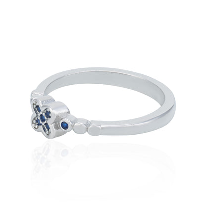 Radiant Four Leaf Clover 925 Sterling Silver Ring for Women