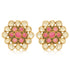 Radiant Glow Polki Cluster Silver Earrings