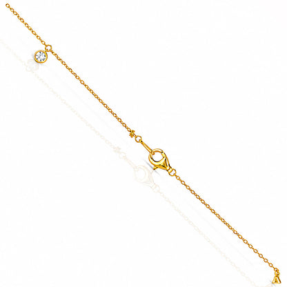 Radiant Gold Bead  925 Sterling Silver Luxury Chain