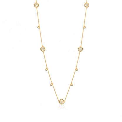 Radiant Gold Bead  925 Sterling Silver Luxury Chain