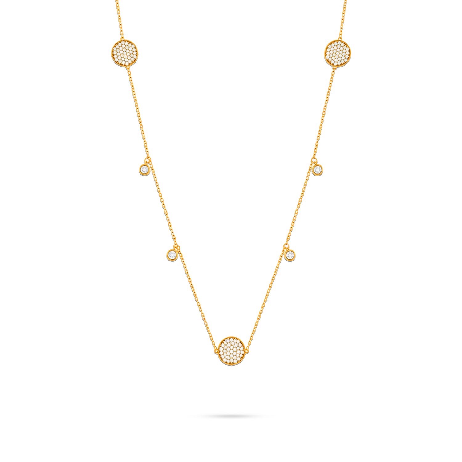 Radiant Gold Bead  925 Sterling Silver Luxury Chain