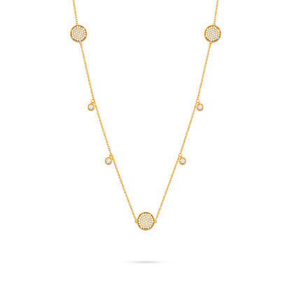 Radiant Gold Bead  925 Sterling Silver Luxury Chain