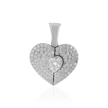Radiant Heart 925 Sterling Silver Sparkle Pendant